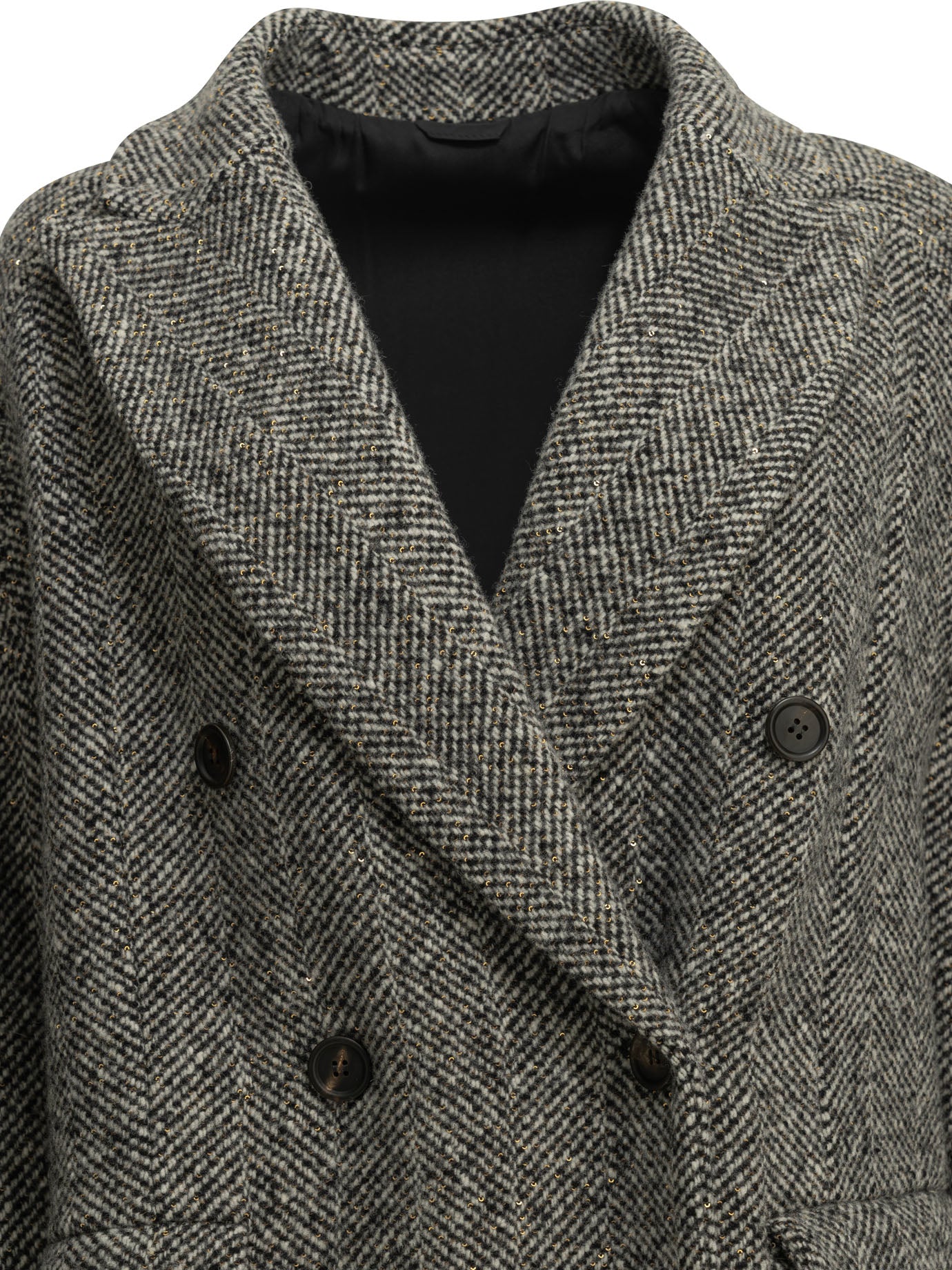 Brunello Cucinelli "Dazzling" Long Coat - Grey