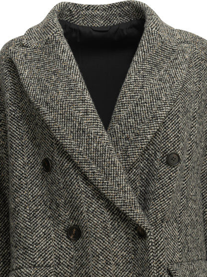 Brunello Cucinelli "Dazzling" Long Coat - Grey