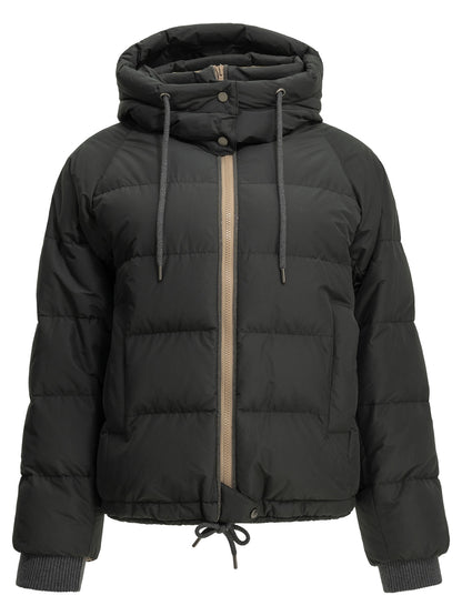 Brunello Cucinelli "Taffeta" Short Down Jacket - Black