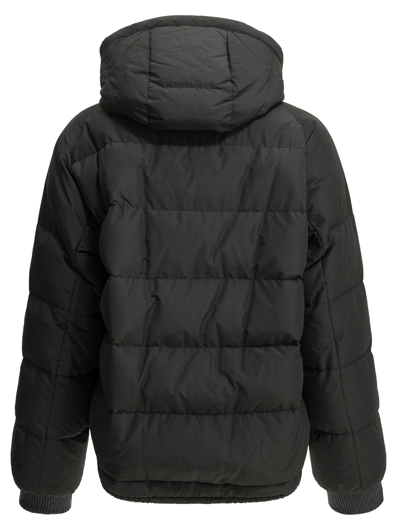 Brunello Cucinelli "Taffeta" Short Down Jacket - Black