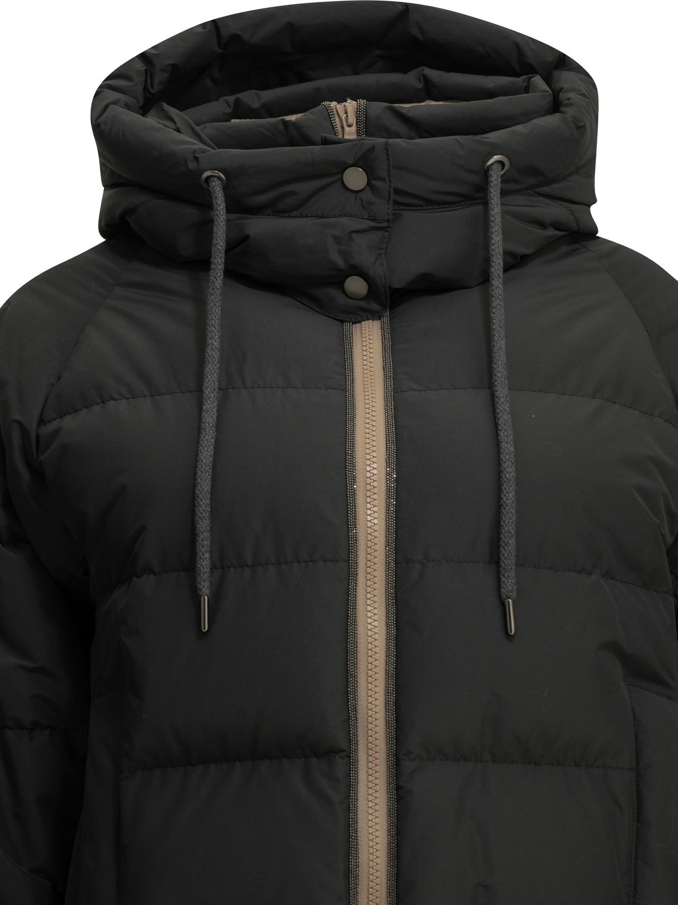 Brunello Cucinelli "Taffeta" Short Down Jacket - Black