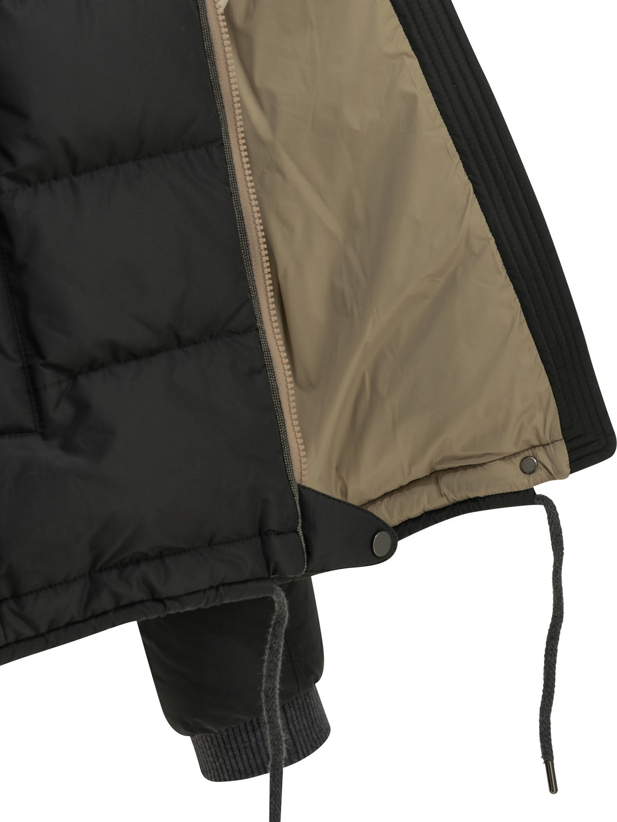 Brunello Cucinelli "Taffeta" Short Down Jacket - Black