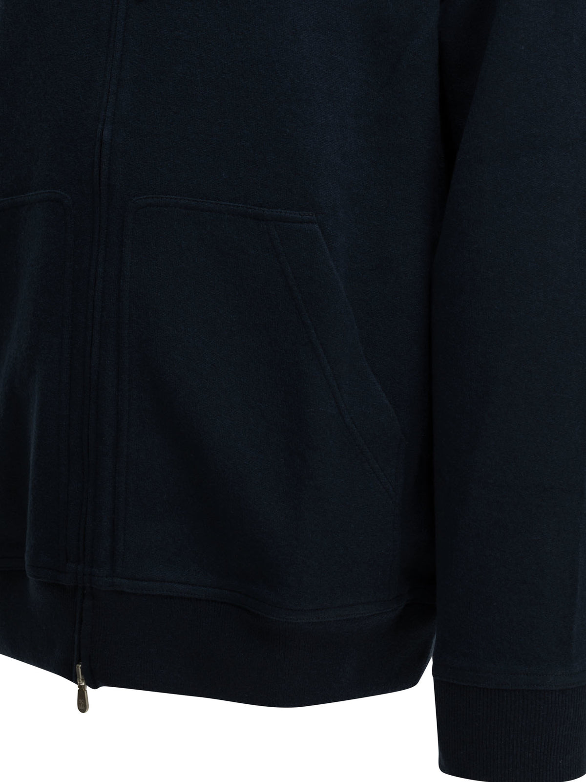 Brunello Cucinelli Cashmere and Cotton Zip-Up Sweatshirt - Blue