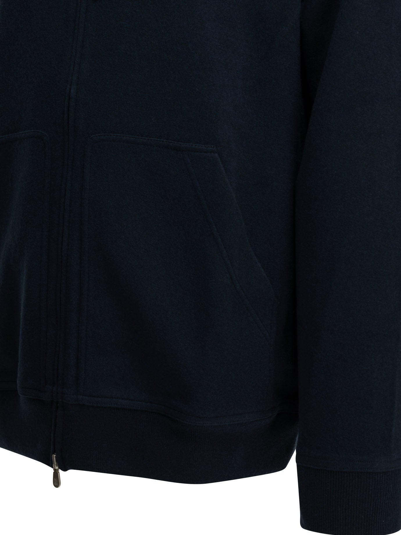 Brunello Cucinelli Cashmere and Cotton Zip-Up Sweatshirt - Blue