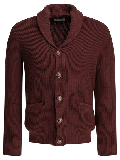 Brunello Cucinelli Cotton cardigan - Bordeaux