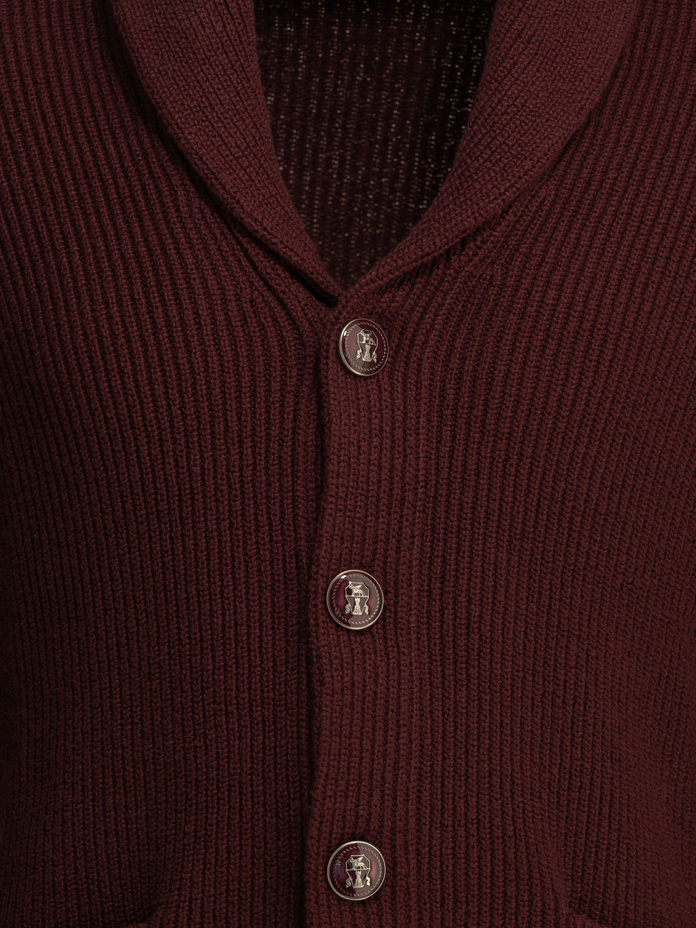 Brunello Cucinelli Cotton cardigan - Bordeaux