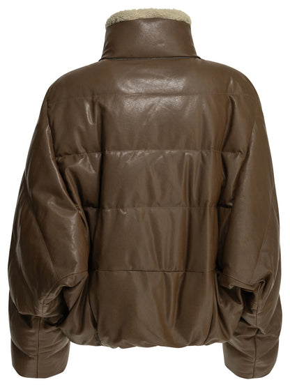 Brunello Cucinelli Padded Shearling Jacket - Brown