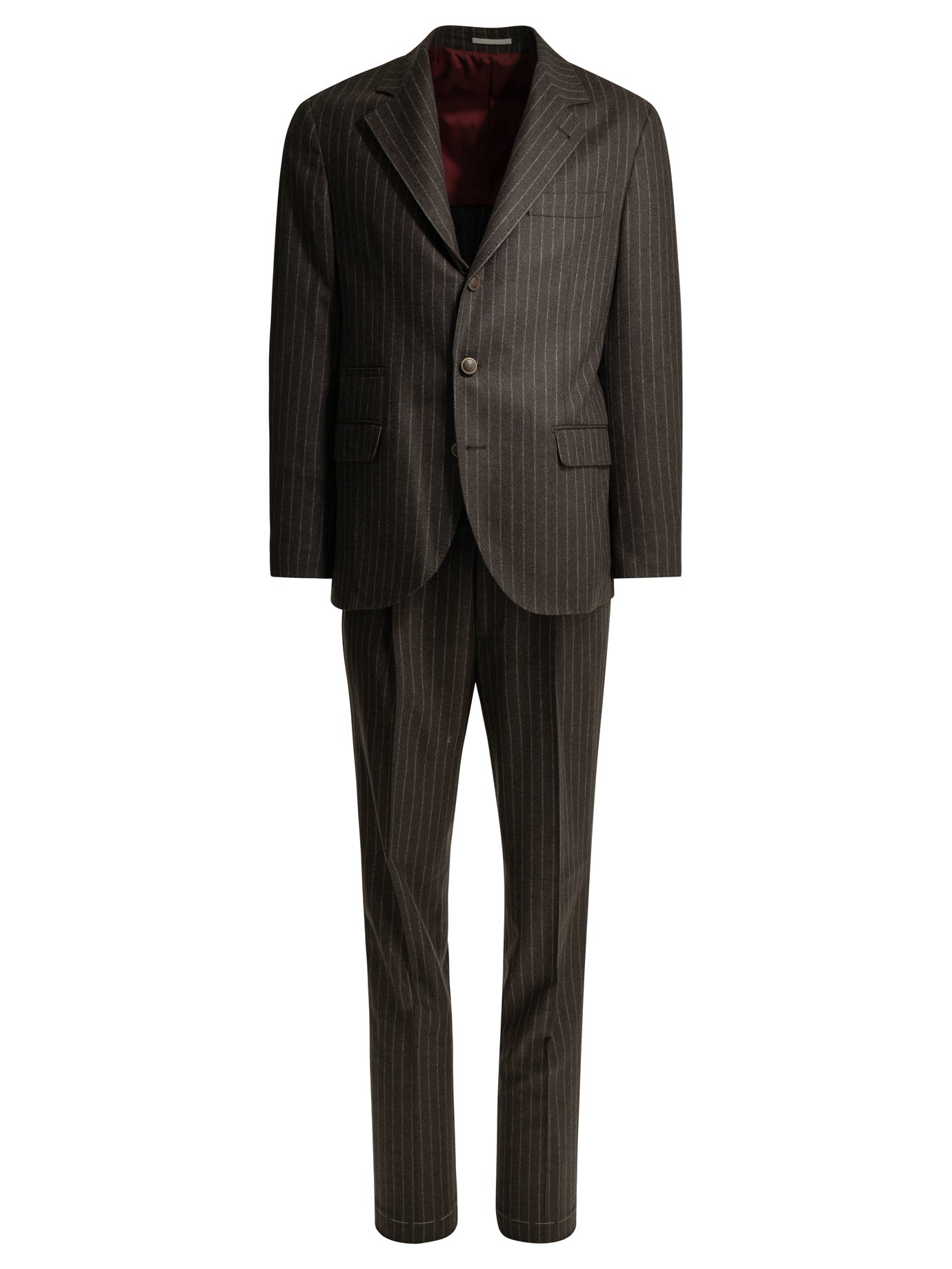 Brunello Cucinelli Formal pinstripe suit - Brown