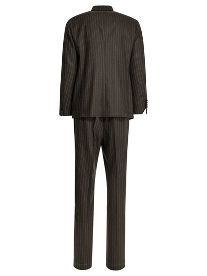 Brunello Cucinelli Formal pinstripe suit - Brown