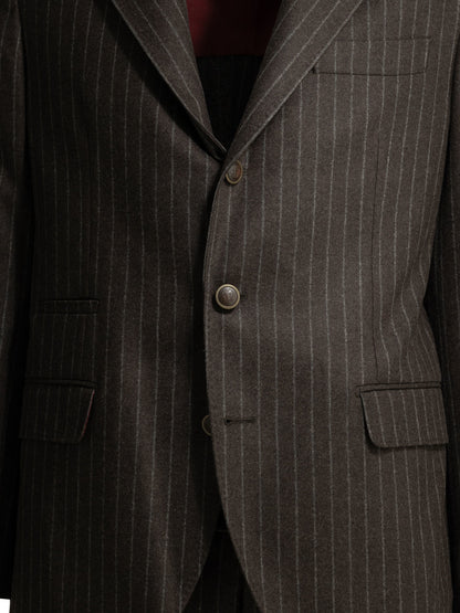 Brunello Cucinelli Formal pinstripe suit - Brown