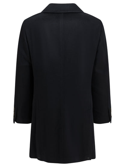 Brunello Cucinelli Short coat made of virgin wool fabric - Blue