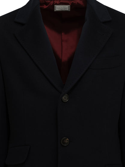 Brunello Cucinelli Short coat made of virgin wool fabric - Blue