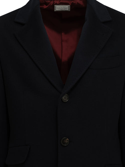 Brunello Cucinelli Short coat made of virgin wool fabric - Blue