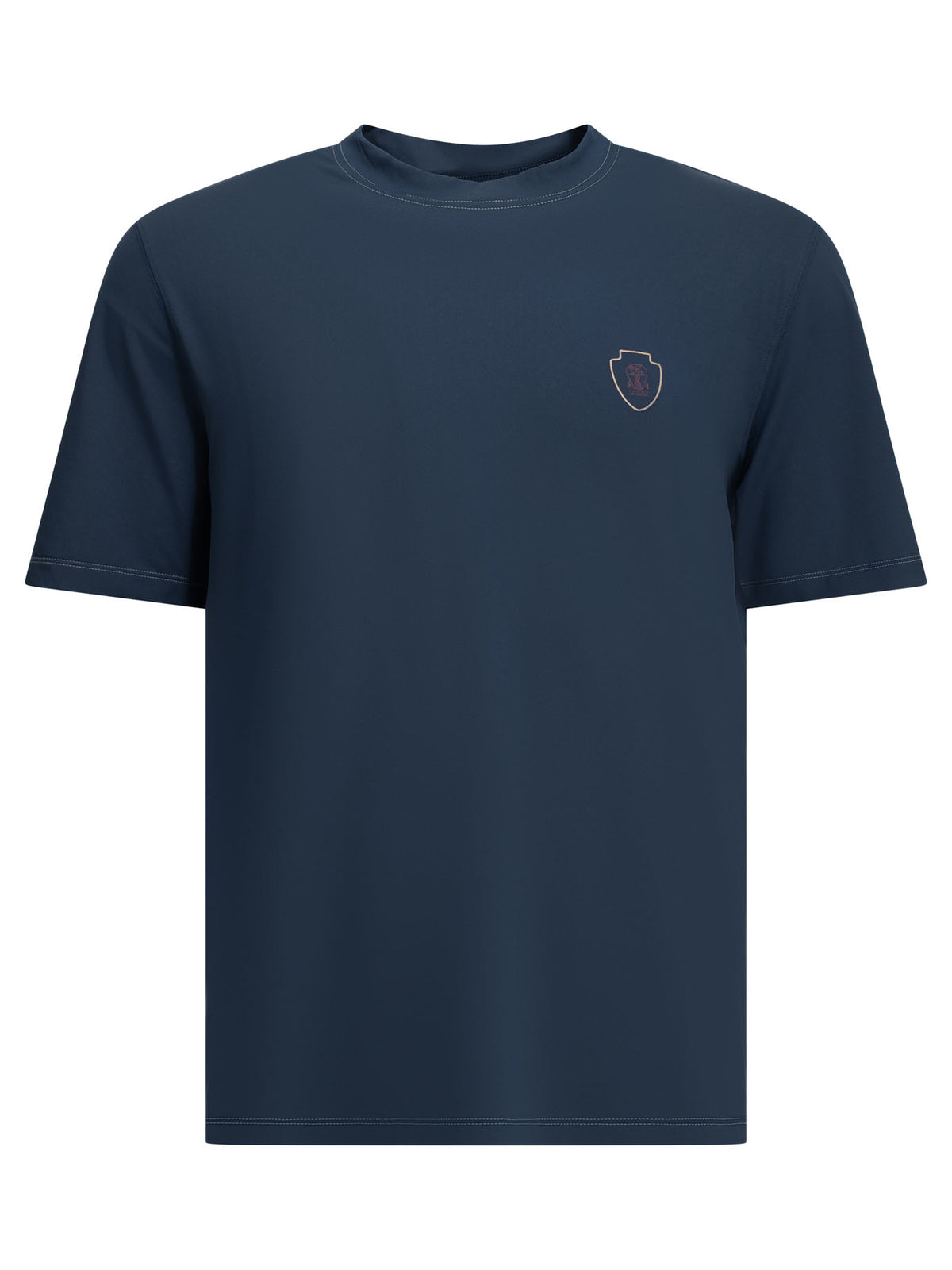 Brunello Cucinelli Crewneck T-shirt with logo - Blue