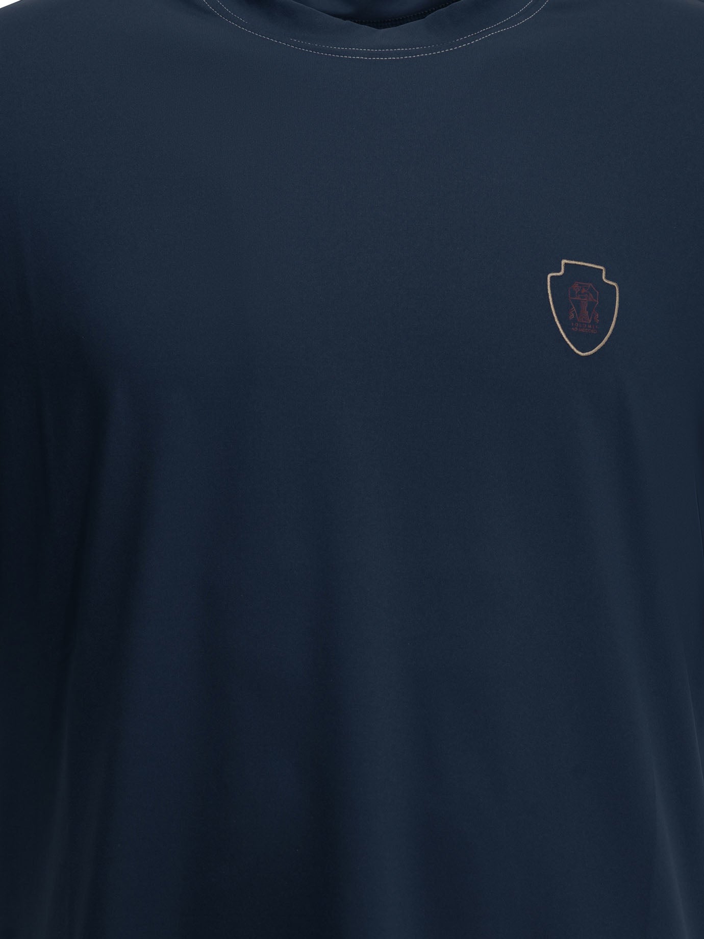 Brunello Cucinelli Crewneck T-shirt with logo - Blue