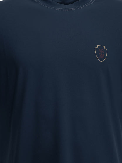 Brunello Cucinelli Crewneck T-shirt with logo - Blue