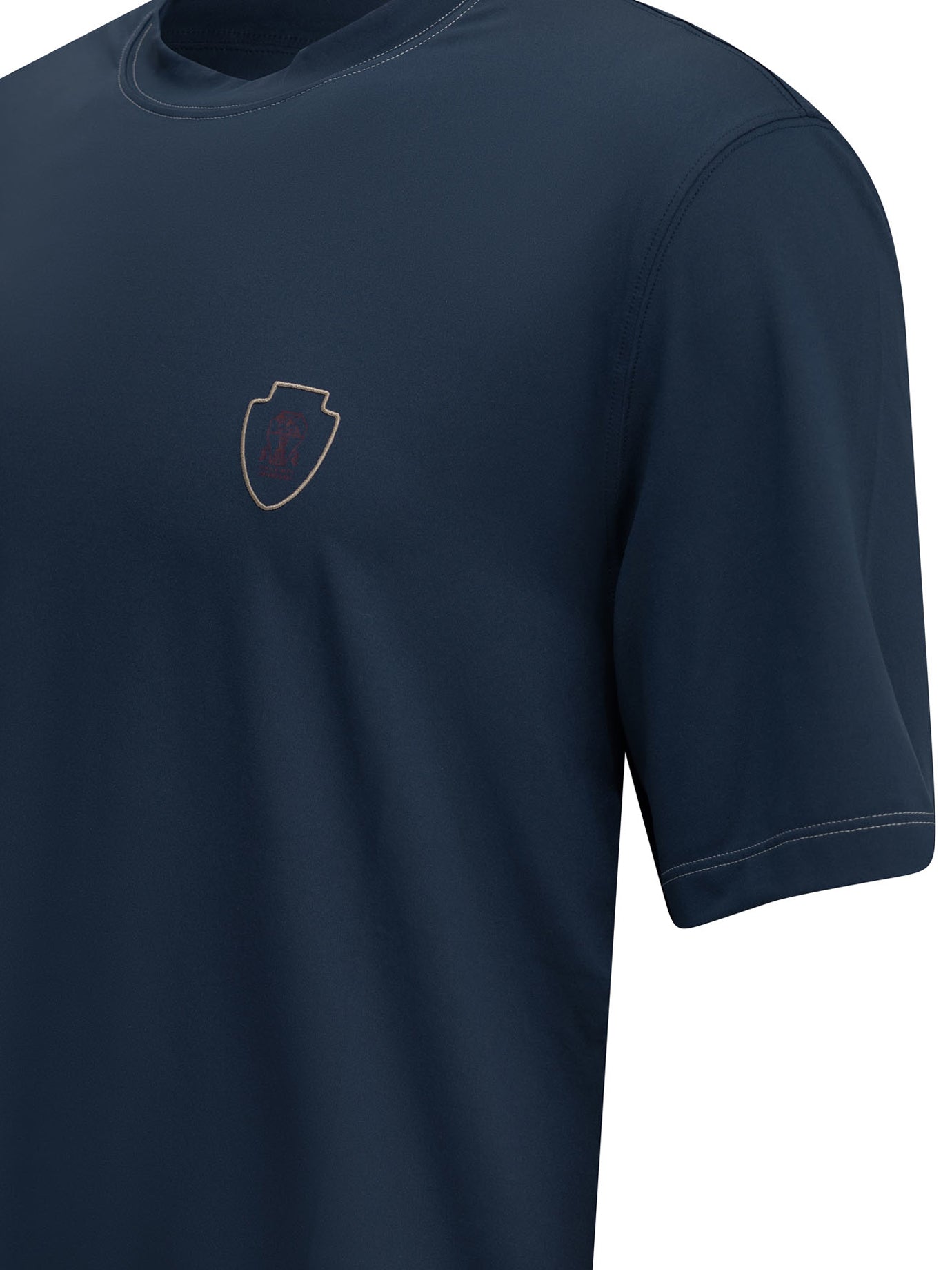 Brunello Cucinelli Crewneck T-shirt with logo - Blue