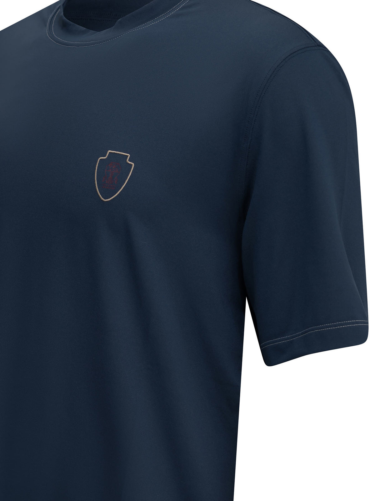 Brunello Cucinelli Crewneck T-shirt with logo - Blue