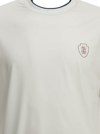 Brunello Cucinelli Crewneck T-shirt with logo - White