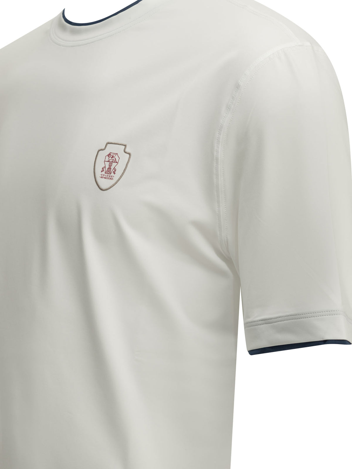 Brunello Cucinelli Crewneck T-shirt with logo - White
