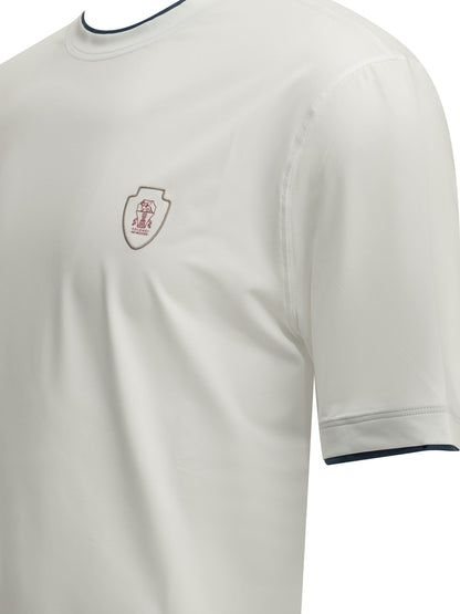 Brunello Cucinelli Crewneck T-shirt with logo - White