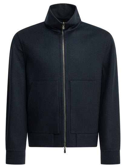 Brunello Cucinelli Cashmere bomber jacket - Blue