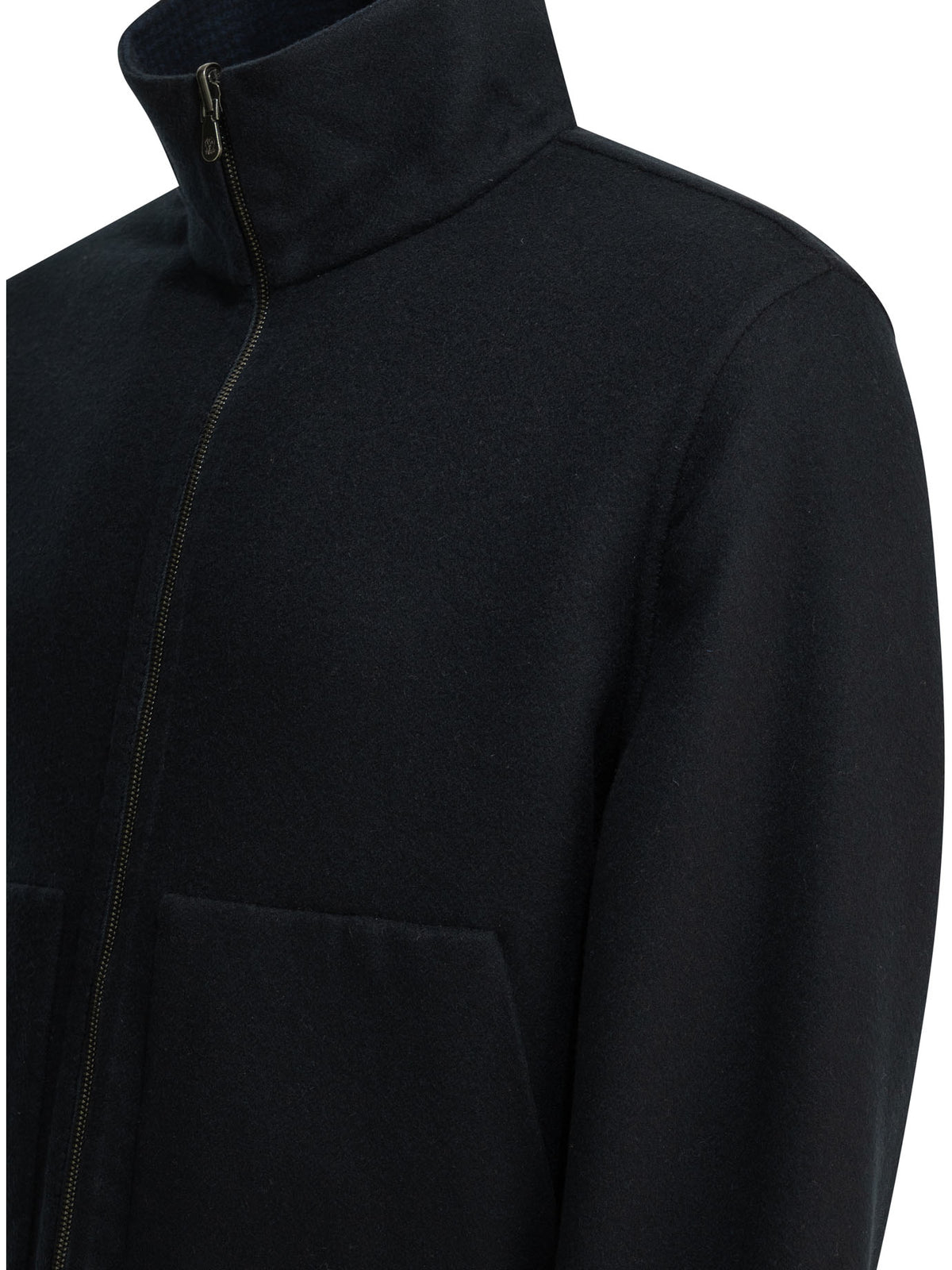 Brunello Cucinelli Cashmere bomber jacket - Blue