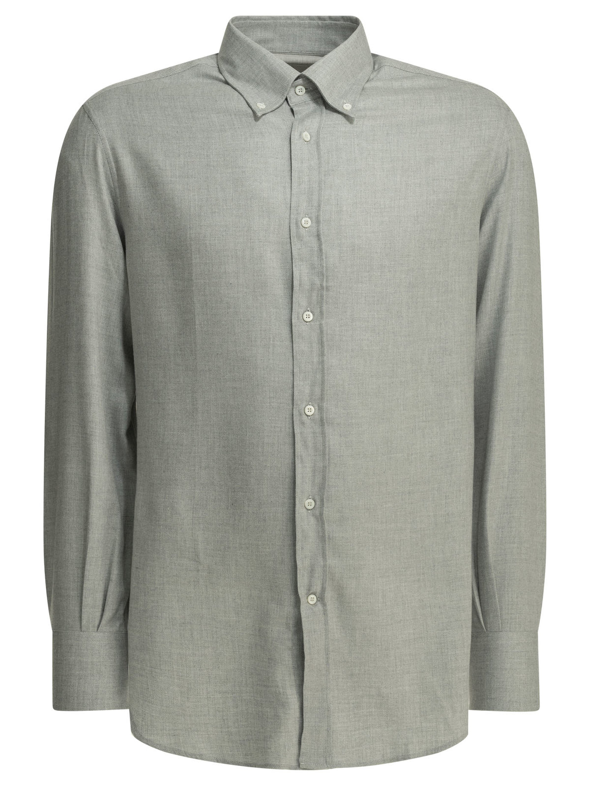 Brunello Cucinelli Casual cotton flannel shirt - Grey