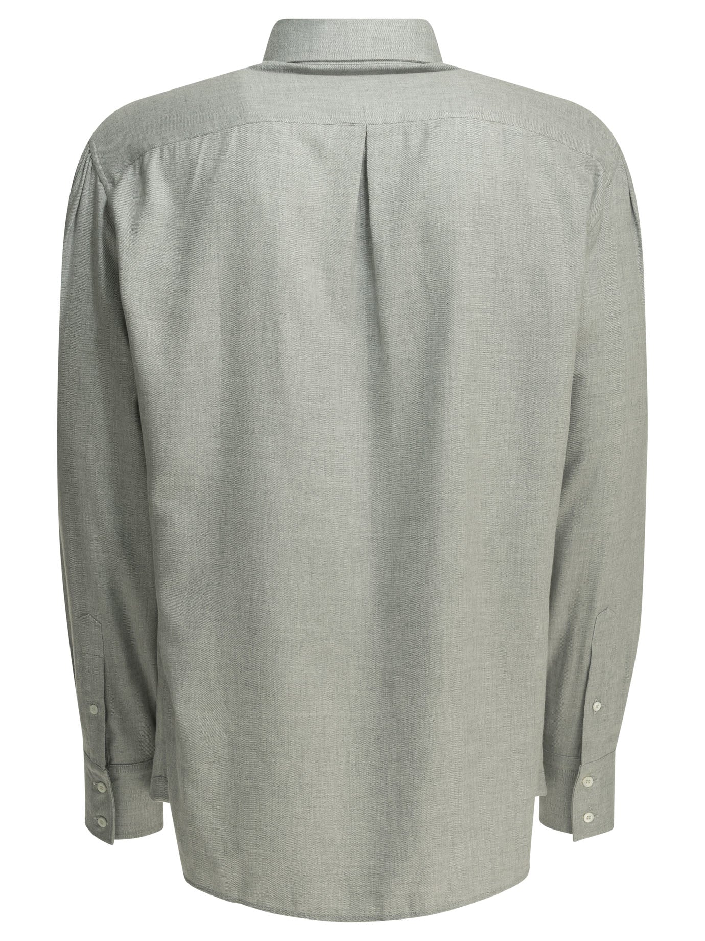 Brunello Cucinelli Casual cotton flannel shirt - Grey