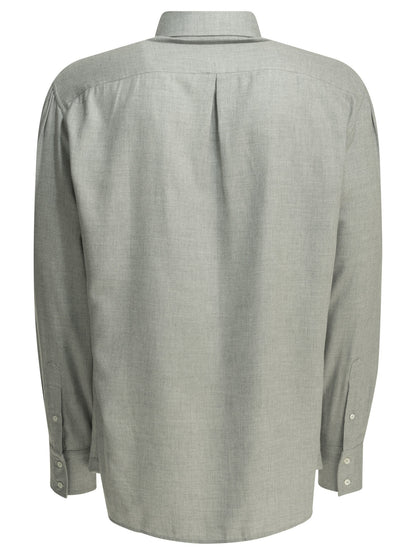 Brunello Cucinelli Casual cotton flannel shirt - Grey