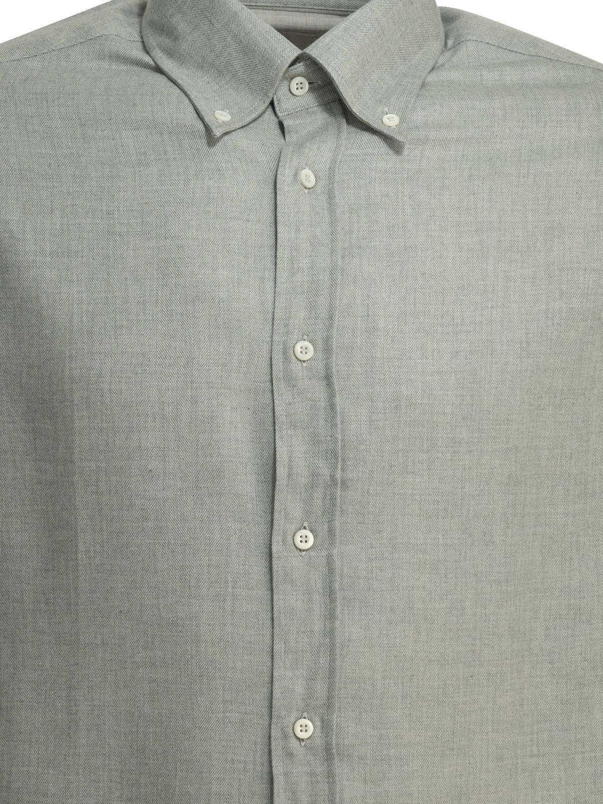 Brunello Cucinelli Casual cotton flannel shirt - Grey
