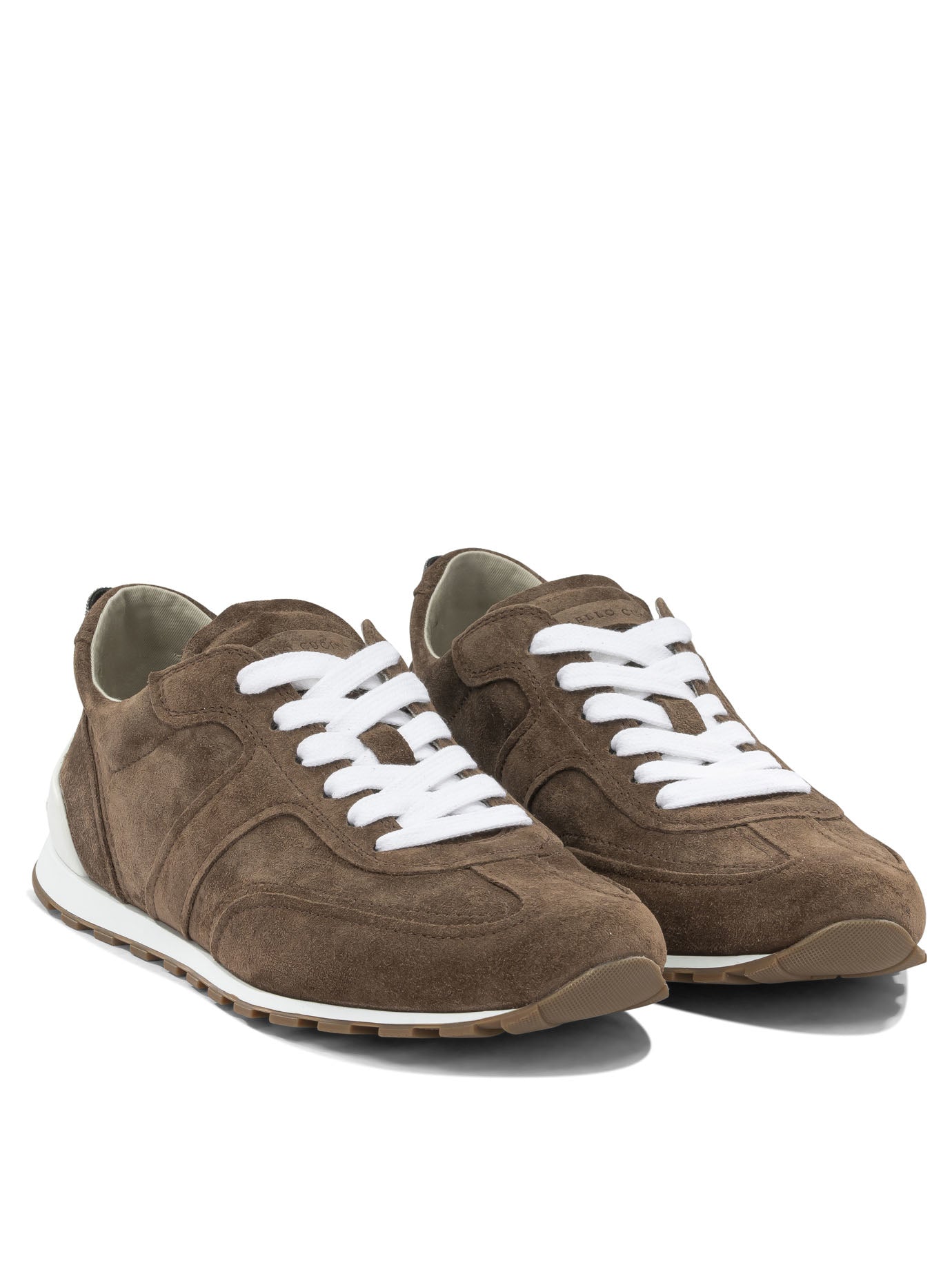 Brunello Cucinelli "Shiny Loops" Low-Top Sneakers - Brown