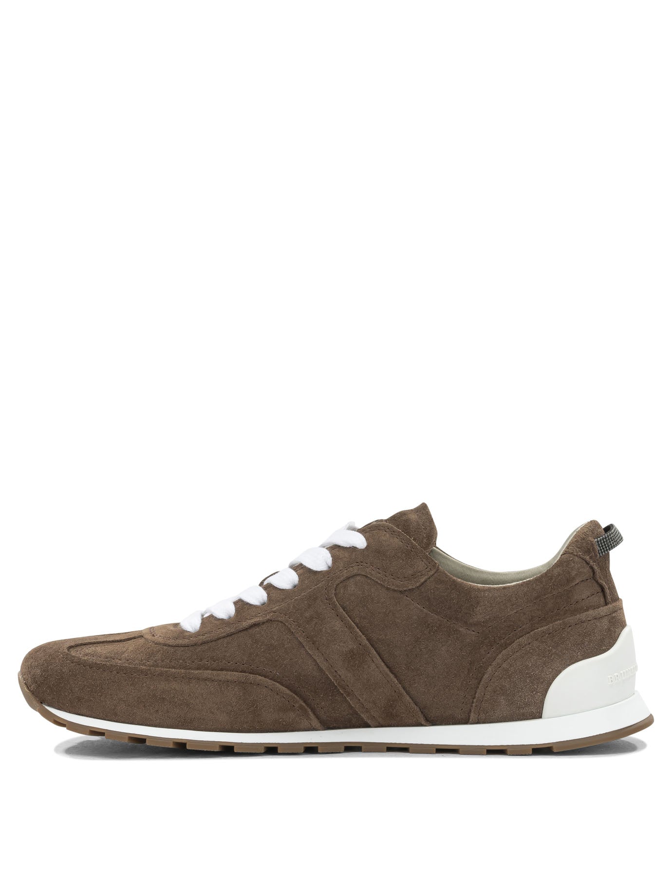 Brunello Cucinelli "Shiny Loops" Low-Top Sneakers - Brown