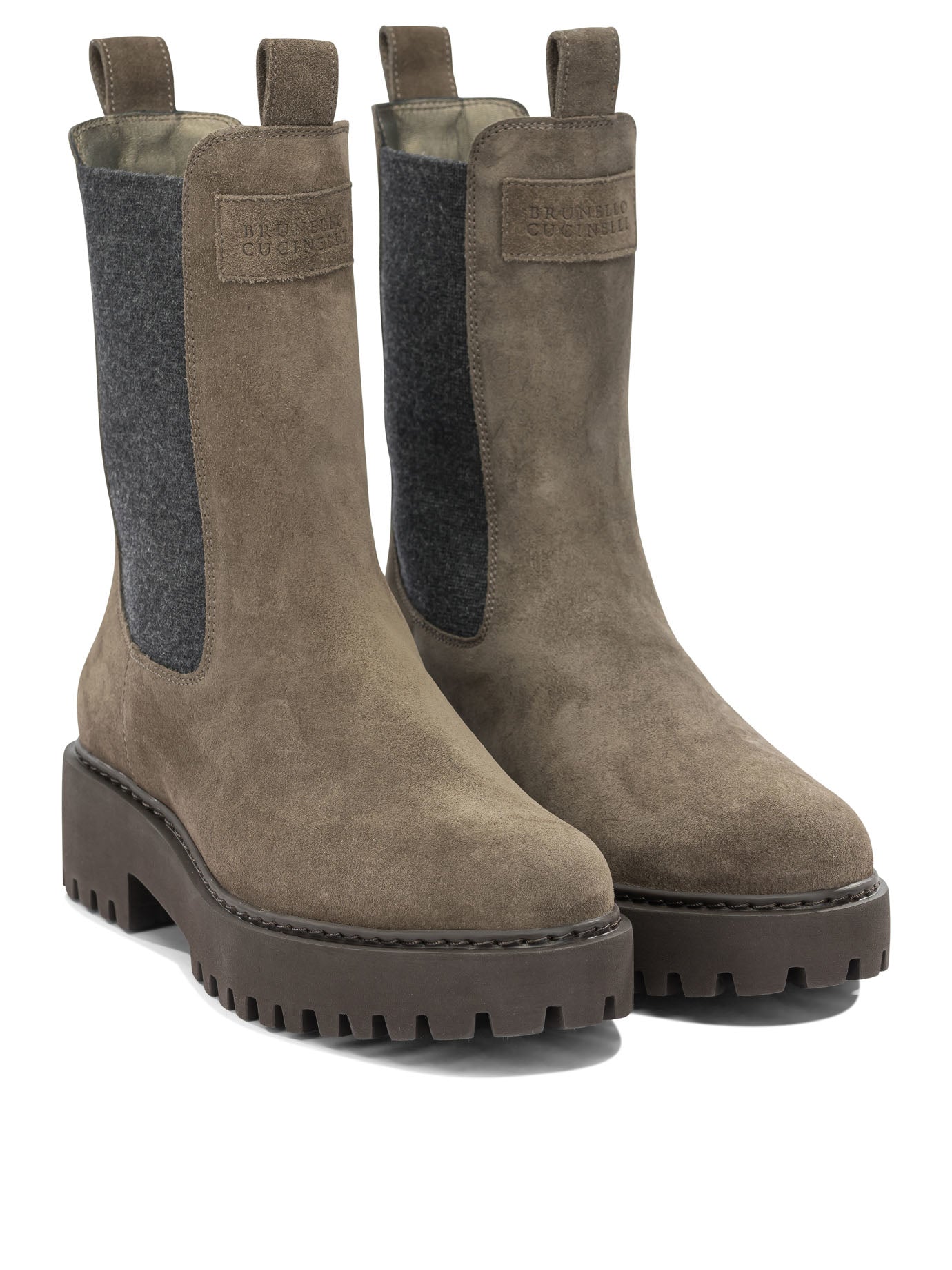 Brunello Cucinelli Suede pull-on ankle boots - Brown