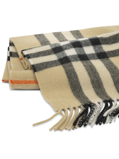 Burberry "Check" Fringed Scarf - Beige