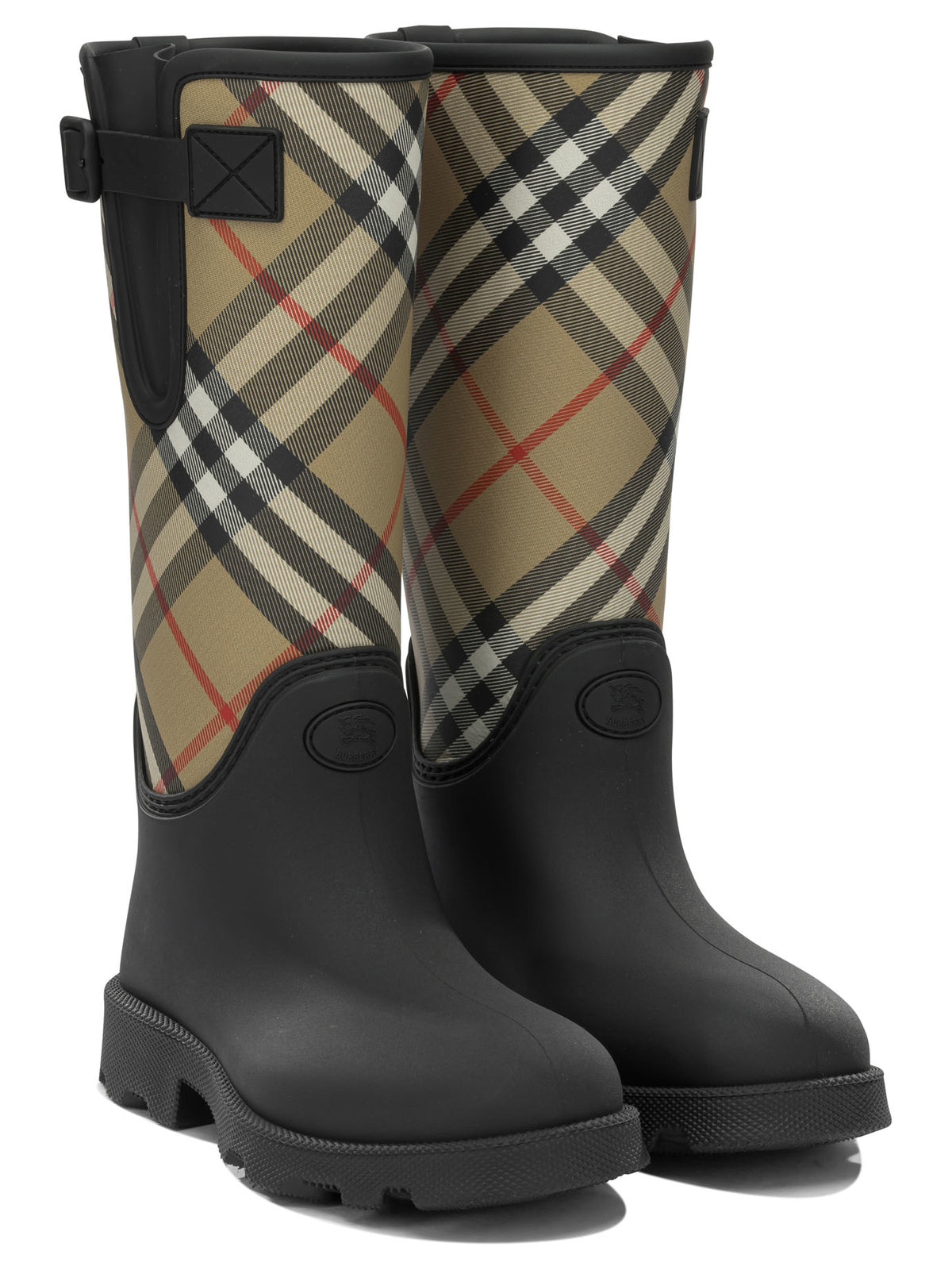 Burberry "Marsh Stamp High" Rain Boots - Black