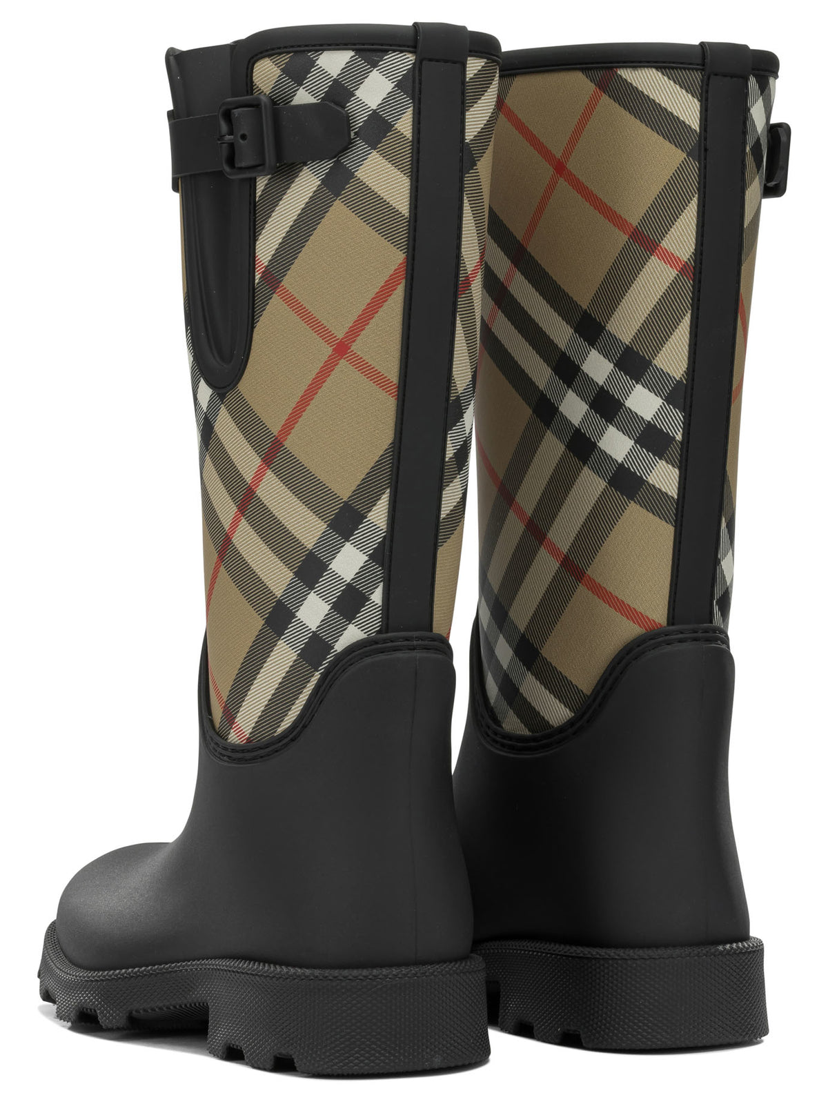 Burberry "Marsh Stamp High" Rain Boots - Black