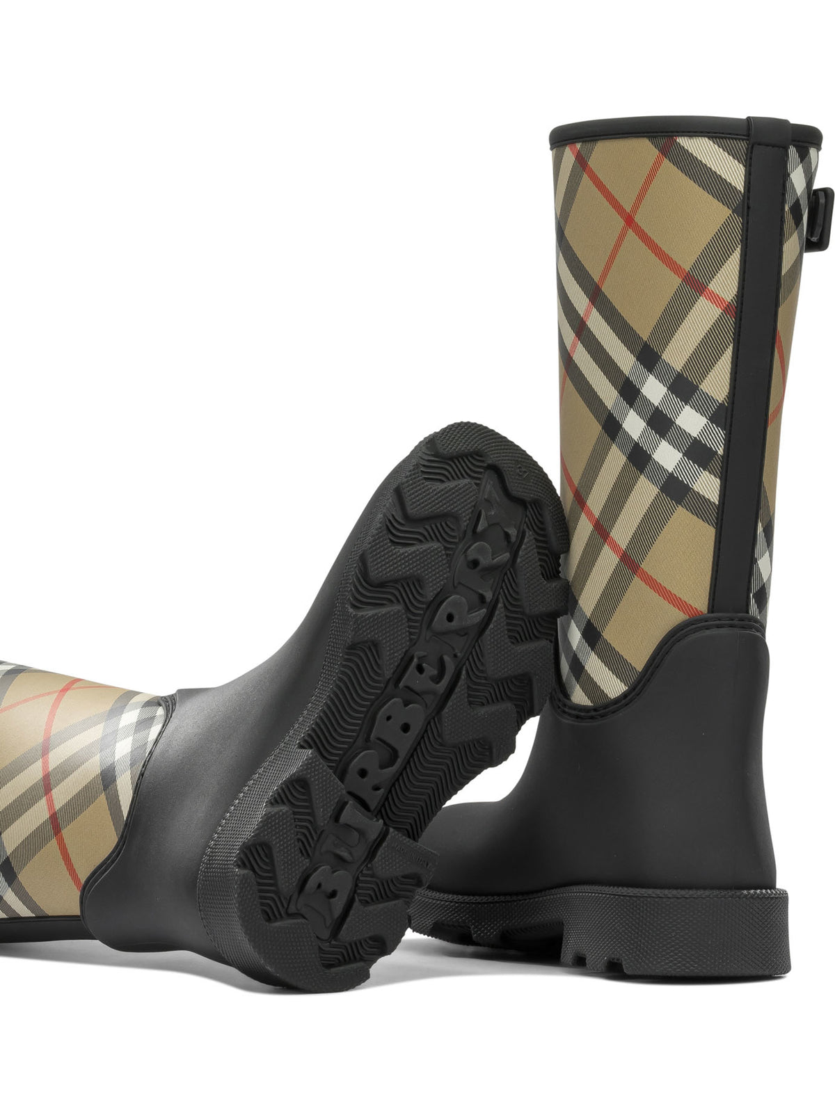 Burberry "Marsh Stamp High" Rain Boots - Black