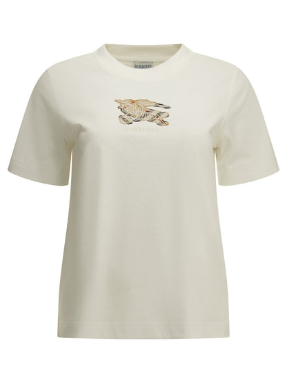 Burberry "Knight Check" Crew-Neck T-Shirt - White