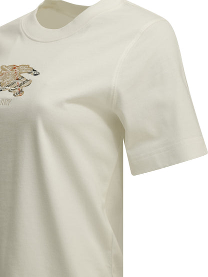 Burberry "Knight Check" Crew-Neck T-Shirt - White