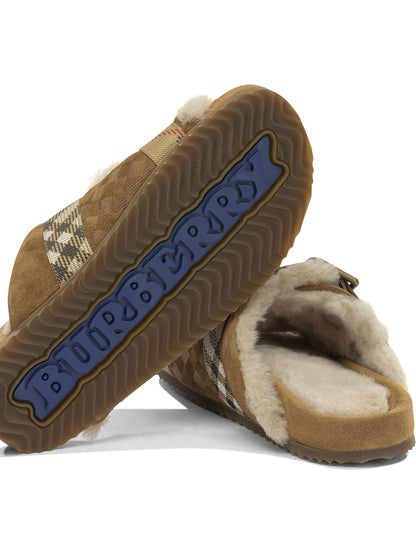 Burberry "Urchin" Flat Sandals - Beige