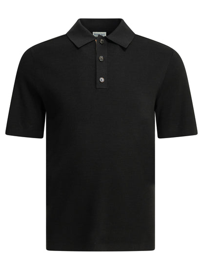 Burberry "Marcus" Button-Down Polo Shirt - Black