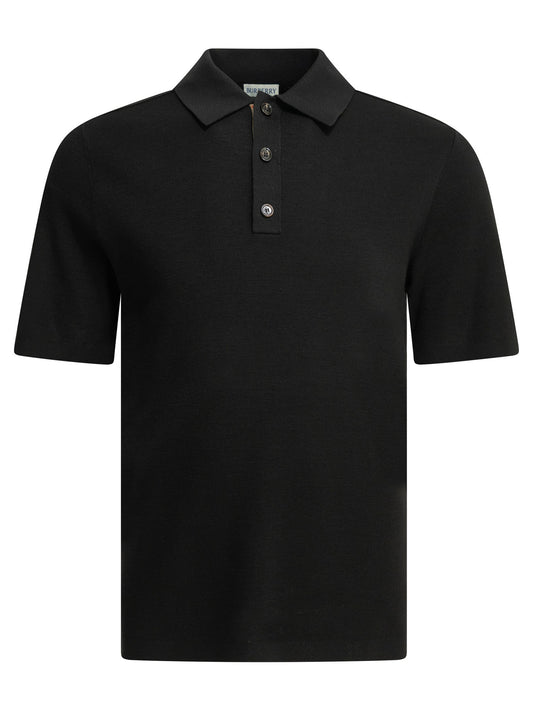 Burberry "Marcus" Button-Down Polo Shirt - Black