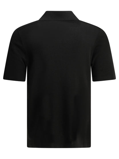 Burberry "Marcus" Button-Down Polo Shirt - Black