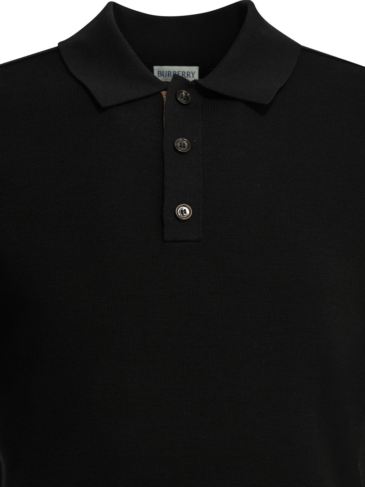 Burberry "Marcus" Button-Down Polo Shirt - Black