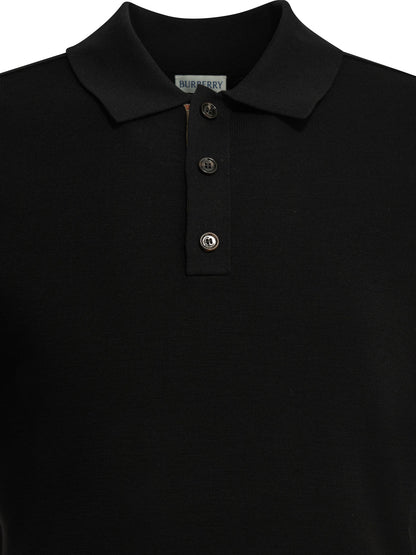 Burberry "Marcus" Button-Down Polo Shirt - Black