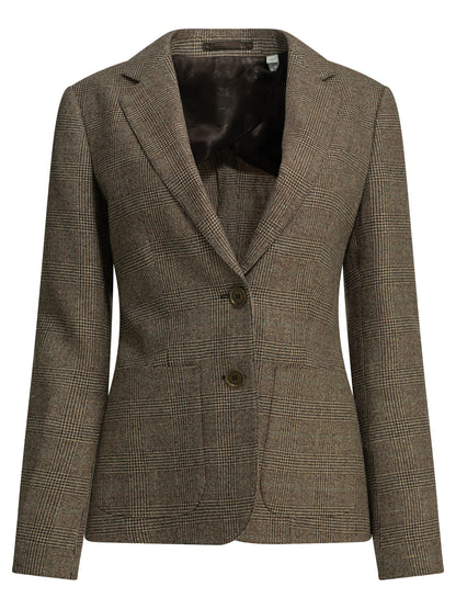 Burberry Wool-and-linen-blend blazer - Brown