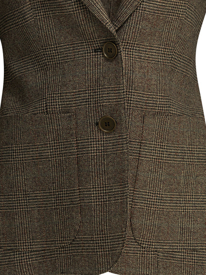 Burberry Wool-and-linen-blend blazer - Brown