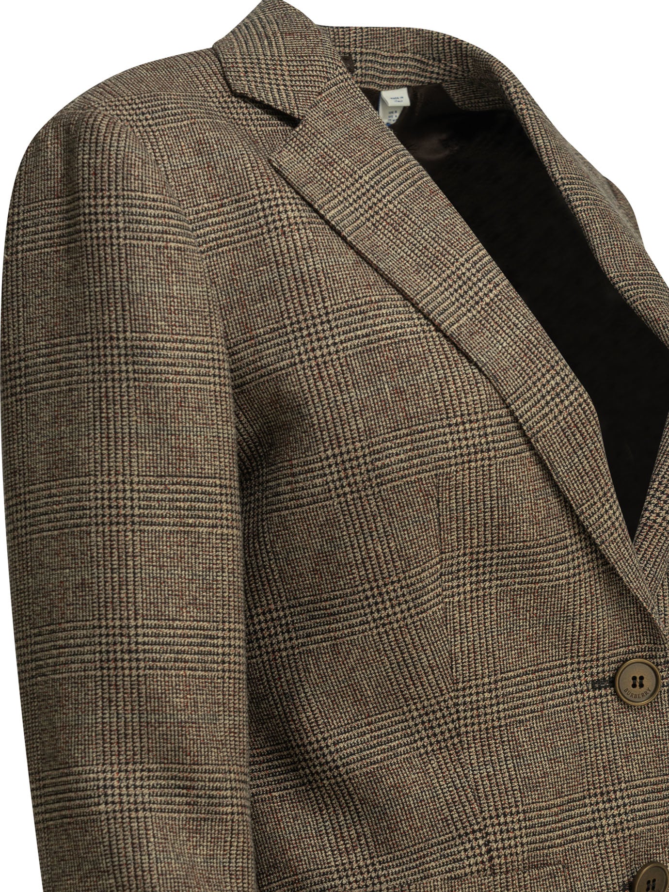 Burberry Wool-and-linen-blend blazer - Brown