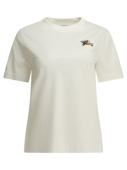 Burberry "Knight Check" Crew-Neck T-Shirt - White